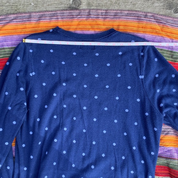 Blue Polkadot Sweater Dress - Picture 6 of 12